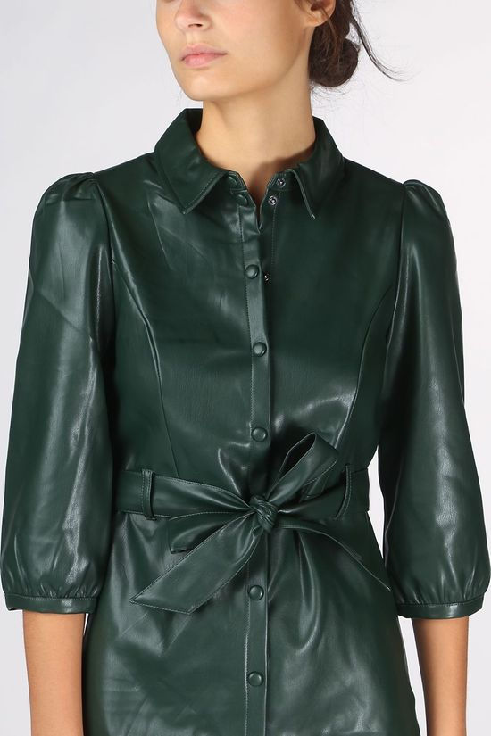 Vero Moda Robe butter Lee Coated Below Knee Vip dark green
