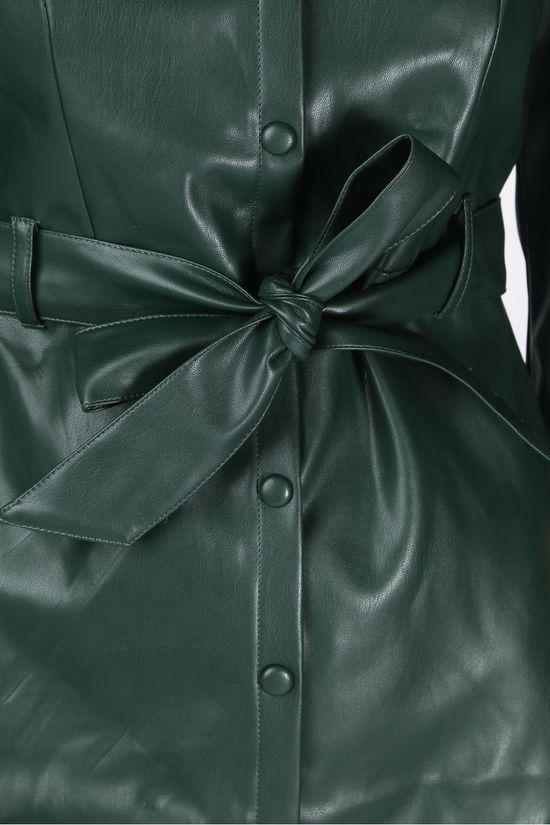Vero Moda Robe butter Lee Coated Below Knee Vip dark green