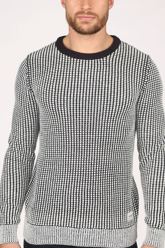 Jack & Jones Trui Jcobrandon Knit Crew Neck Black/Light Grey