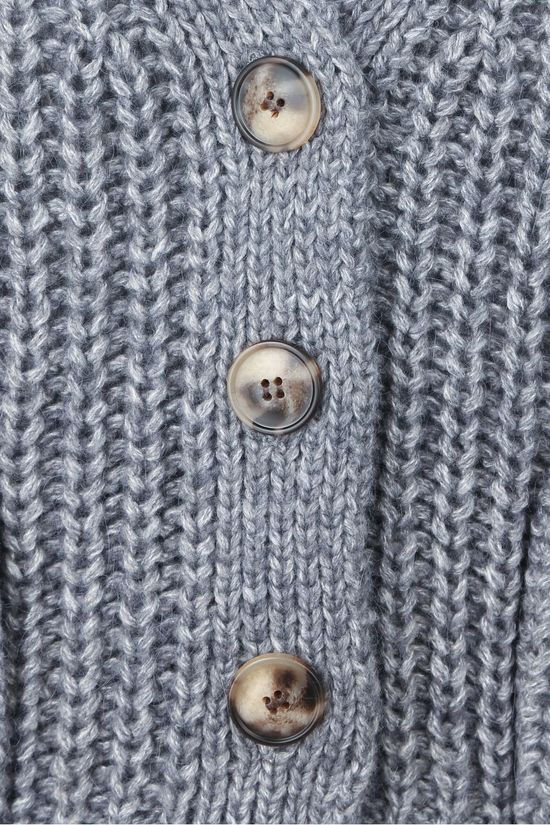 Selected Cardigan emma Ls W Dark Grey Marle