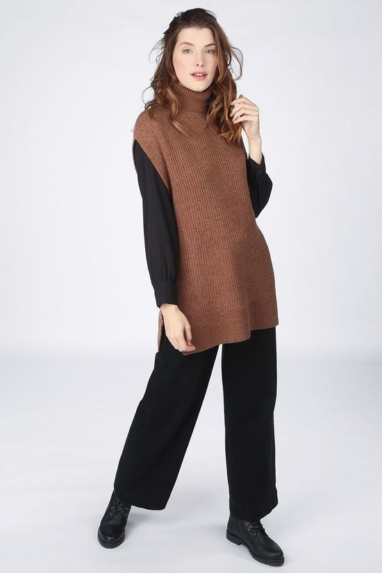 Selected Pull sanna Tunic Rollneck B brown