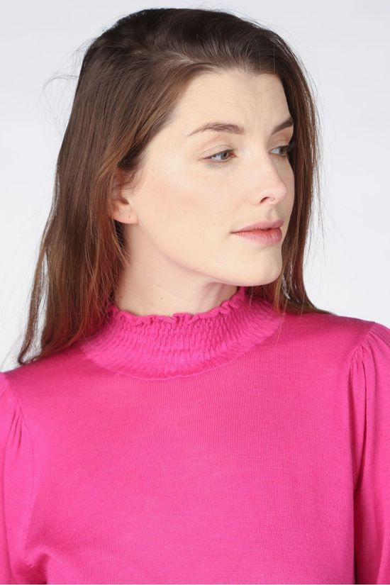Selected Pull tabita Ls Smock Highneck B Fuchsia