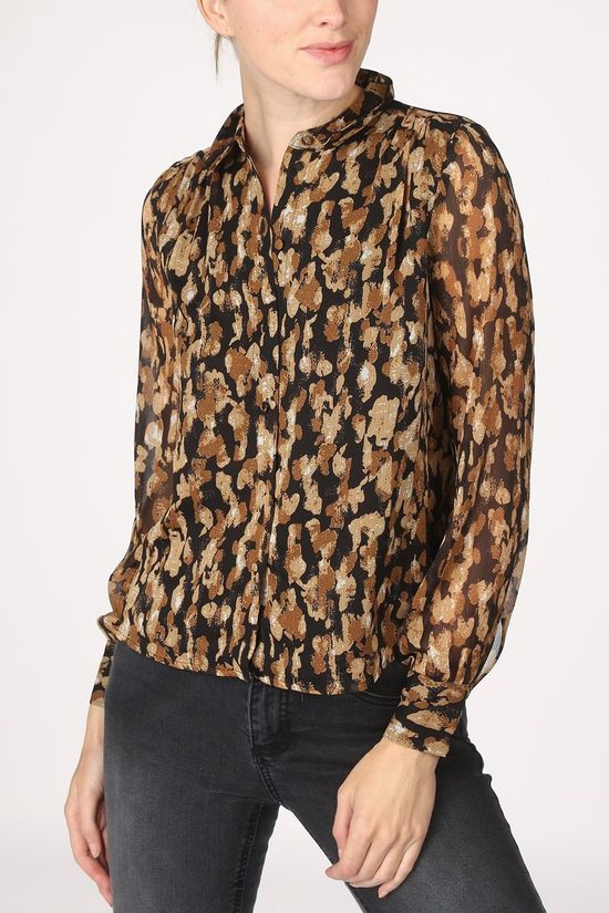 Vero Moda Hemd linda Ls Vma Black/Brown