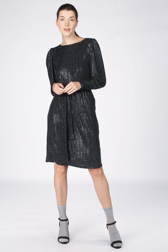 Selected Jurk sandra Ls Knee B Black