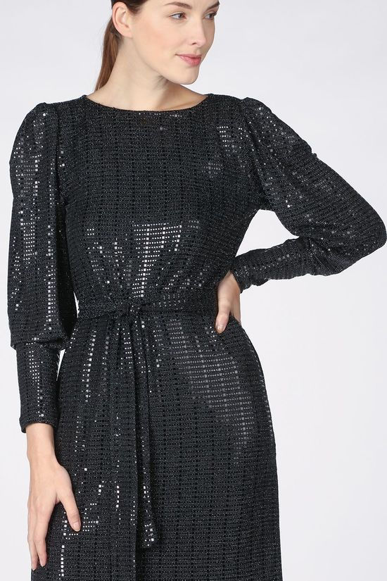 Selected Jurk sandra Ls Knee B Black