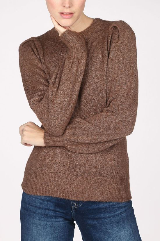 Vero Moda Pull maja Ls O-Neck Knit Vma dark brown