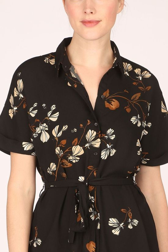 Vero Moda Robe Vmhallie Black/Ass. Flower