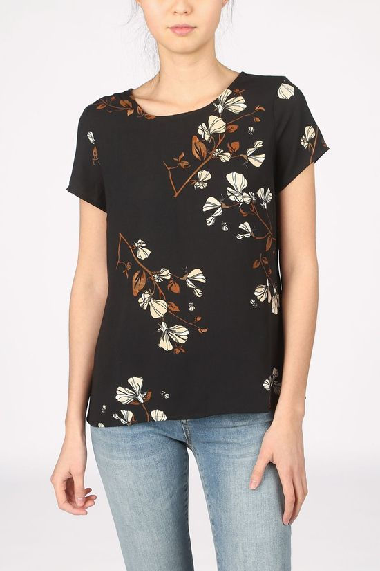 Vero Moda Blouse Vmhallie Black/Ass. Flower