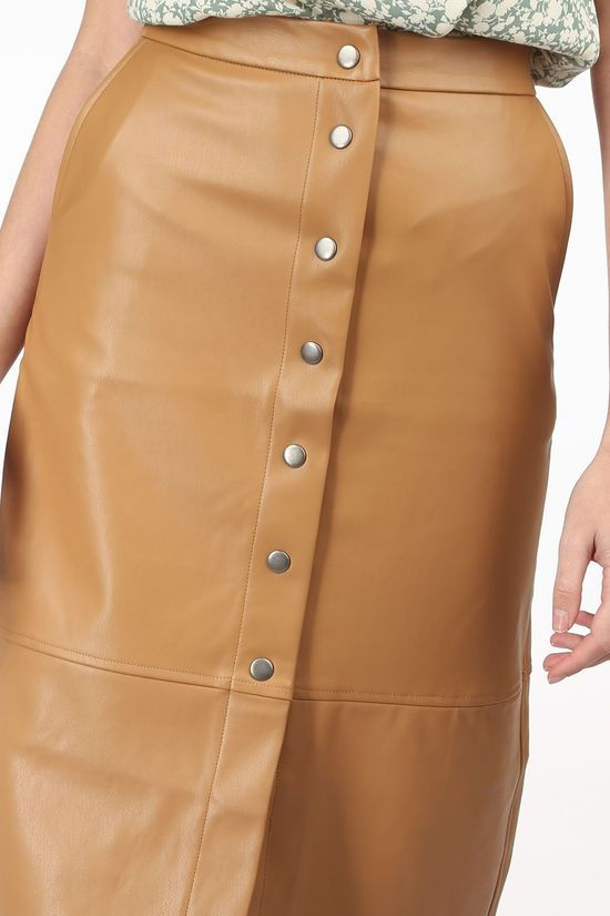 Vero Moda Rok Vmsolanan Hw Coated Calf mid brown