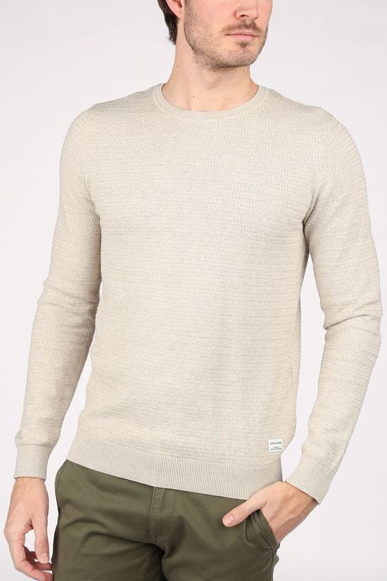 Jack & Jones Pull Jjfinn Knit Cn Sand Brown