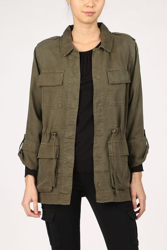 Only Blazer Onlkenya Life Utility Jacket Cc Otw dark khaki