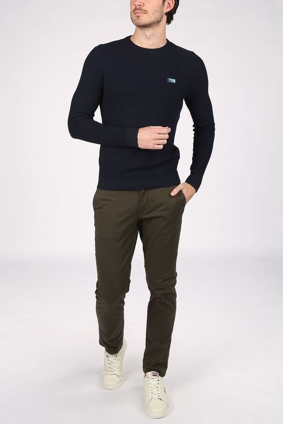 Jack & Jones Pull Jcobruce Knit Crew Neck Sts dark blue