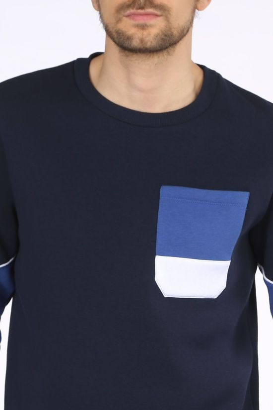 Jack & Jones Pull Jcohorizon Sweat Crew Neck dark blue