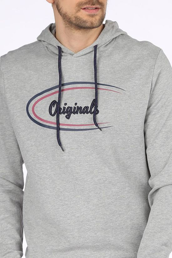 Jack & Jones Trui Jorriley Sweat Hood Light Grey/Marle