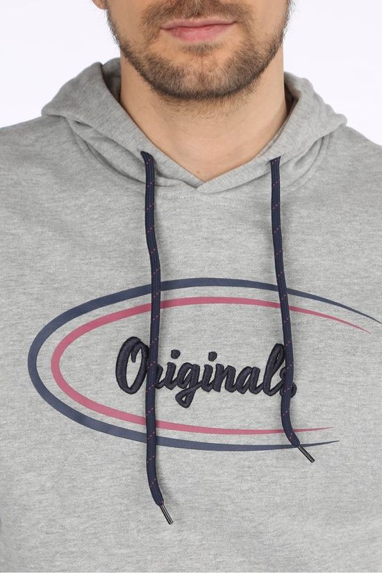 Jack & Jones Trui Jorriley Sweat Hood Light Grey/Marle