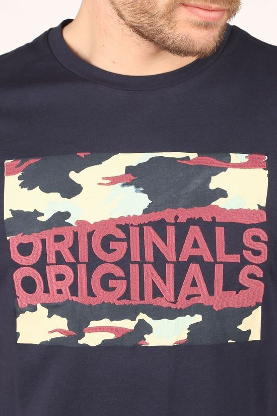 Jack & Jones T-Shirt Jorcameron Tee Ss Crew Neck dark blue
