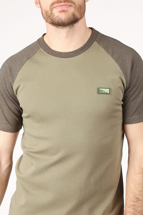Jack & Jones T-Shirt Jcoair Tee Ss Crew  Neck mid khaki