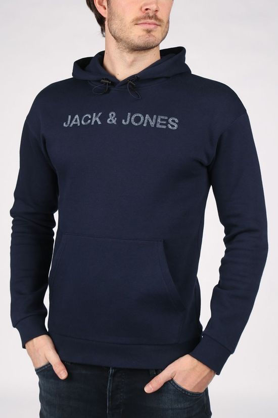 Jack & Jones Pull Jcobrodi Sweat Hood Noos dark blue