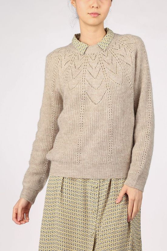 Vila Pull Vimomade Glitter/Pb Sand Brown