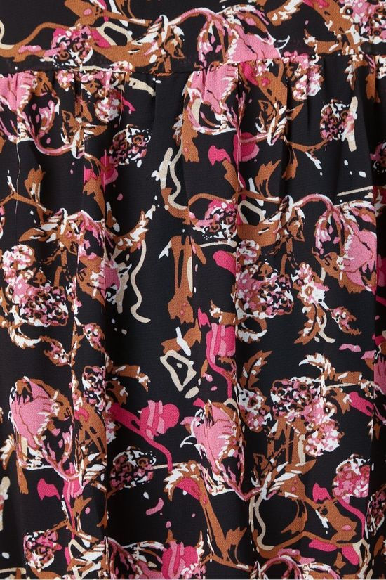 Vero Moda Robe  lilo Ls Vneck Dress Black/Fuchsia
