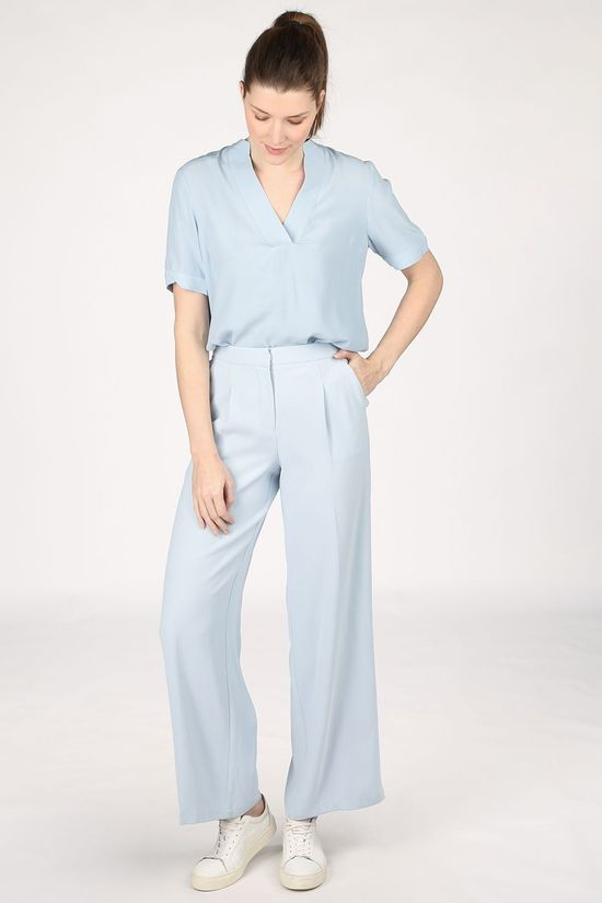 Selected Broek tini Mw Wide B light blue
