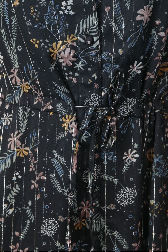 Vero Moda Robe Wmlola Lurex Ancle Black/Ass. Flower