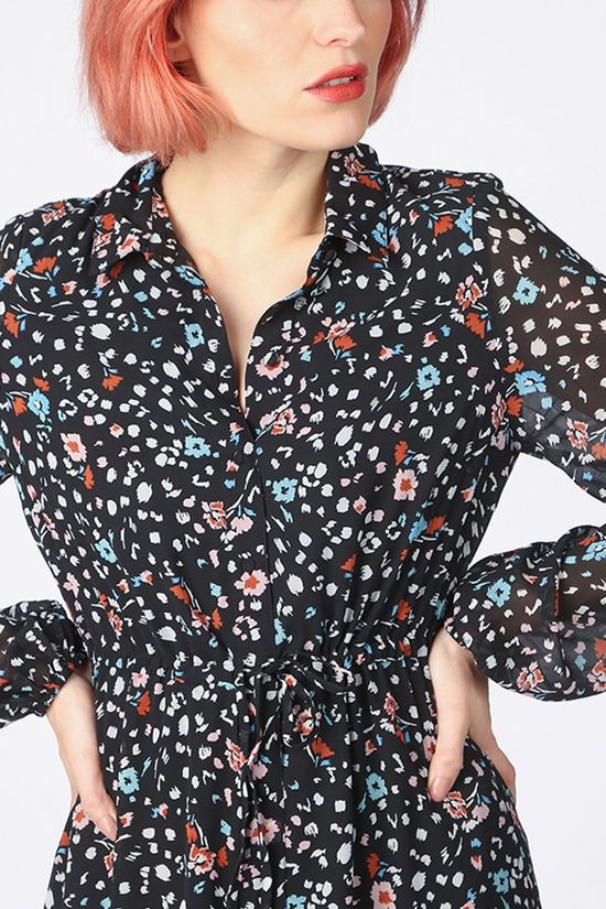 Vero Moda Robe Vmmille Ancle Black/Ass. Flower