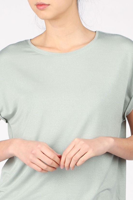 Vero Moda T-Shirt Vmava Ss Lurex light green