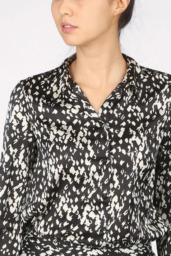 Vero Moda Blouse Vmbecky Satin Black/Off White