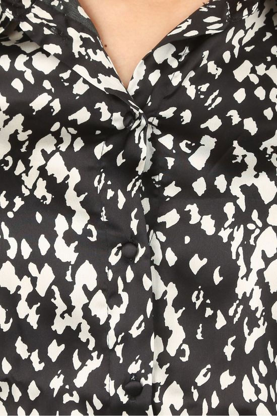 Vero Moda Blouse Vmbecky Satin Black/Off White