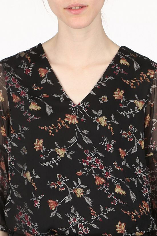 Vero Moda Blouse Vmnikita 3/4 Top Ass. Flower/Black
