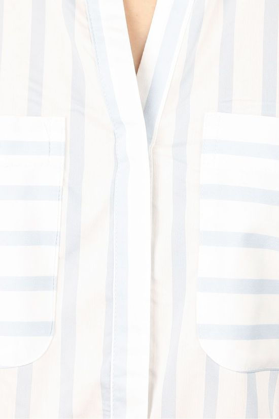 Vero Moda Blouse erika Stripe 3/4 E10 Color white/light blue