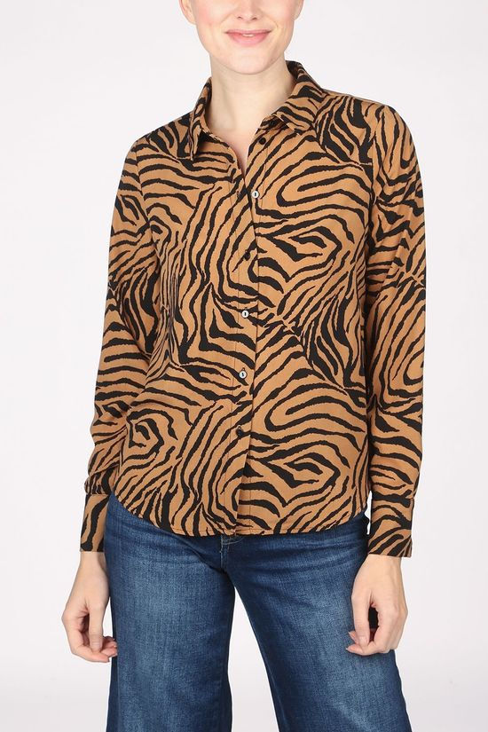 Vero Moda Chemise Lisa Graphic Camel Brown/Black