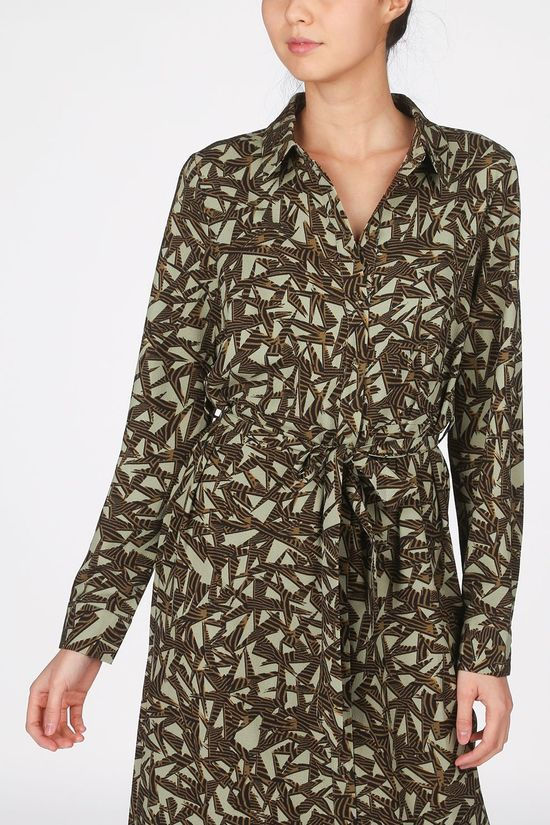 Vero Moda Robe Vmapril 7/8 Light Khaki/Ass. Geometric