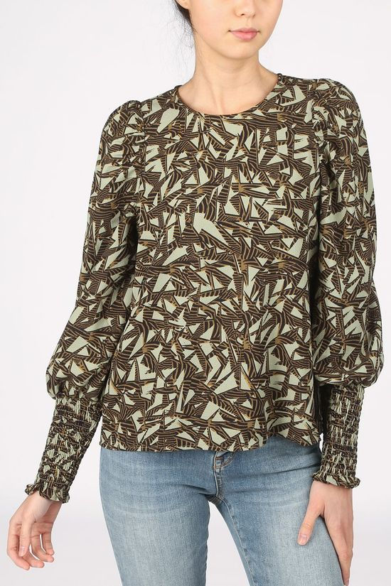 Vero Moda Blouse Vmapril Light Khaki/Ass. Geometric