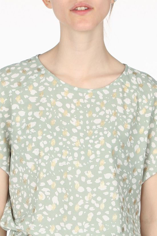 Vero Moda Robe Vmsinamon S/S Foil light green/off white