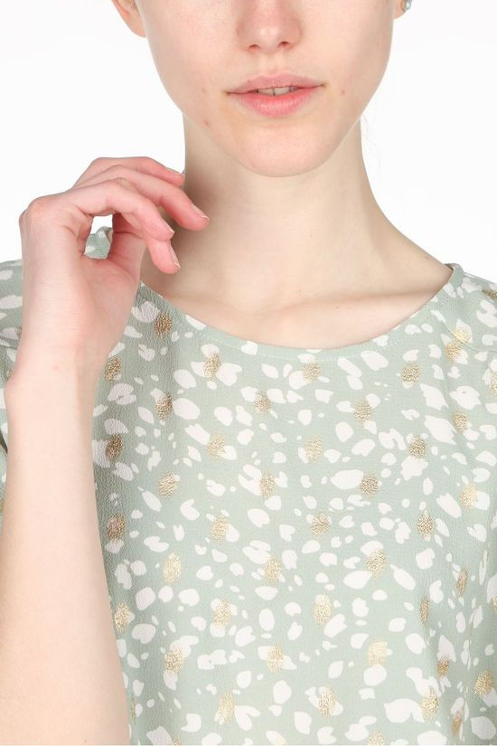 Vero Moda Robe Vmsinamon S/S Foil light green/off white