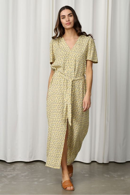 Selected Robe Slfeve Dynella 3/4 Ancle Dark Yellow/Black