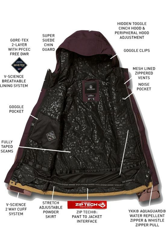 Volcom Jas Aris Insulated Gore Bordeaux / Maroon/Black