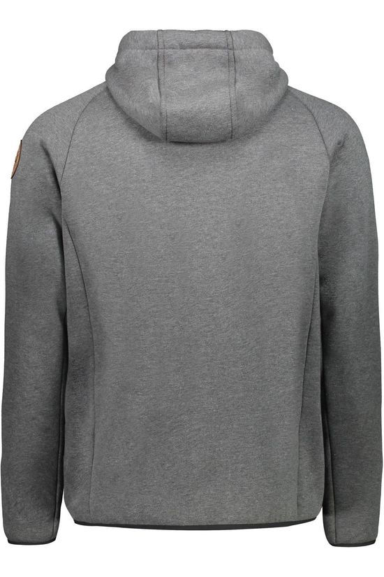 CMP Fleece Man Jacket Fix Hood High Loft Dark Grey Marle