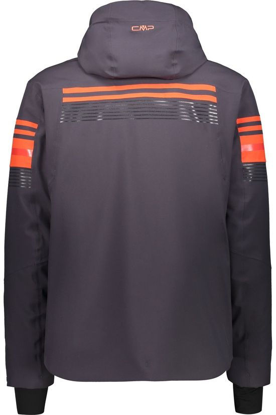 CMP Jas Man Jacket Zip Hood Black/Orange