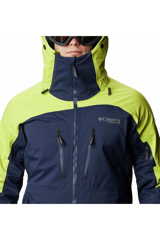 Columbia Jas Peak Pursuit Shell Navy Blue/Lime Green