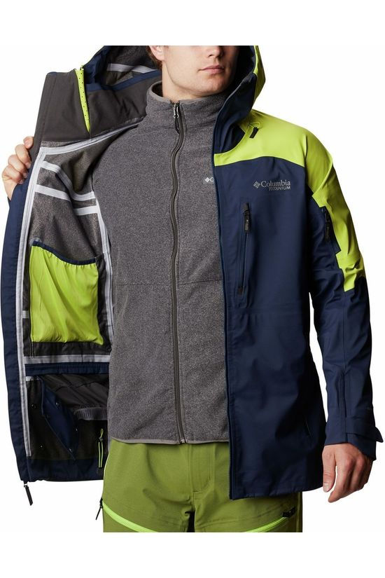 Columbia Jas Peak Pursuit Shell Navy Blue/Lime Green