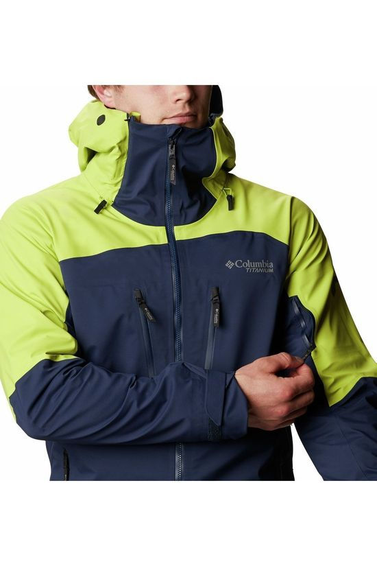 Columbia Jas Peak Pursuit Shell Navy Blue/Lime Green