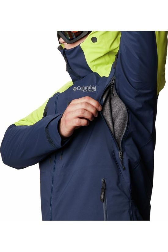 Columbia Jas Peak Pursuit Shell Navy Blue/Lime Green