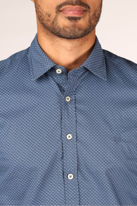 Marc O'Polo Hemd 026727542216 Dark Blue/Ass. Geometric