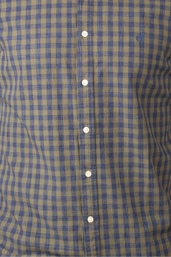 Marc O'Polo Hemd 028728242140 dark khaki/dark blue