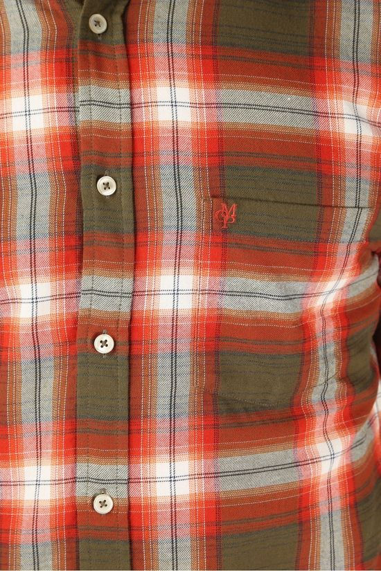 Marc O'Polo Hemd 028728442322 Mid Khaki/Orange