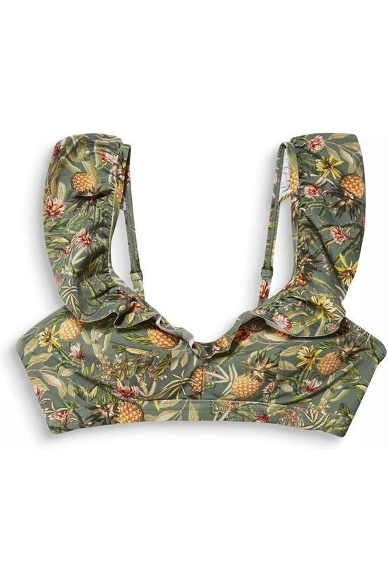 Esprit Soutien-Gorge Bahia Padded Frill Top light khaki