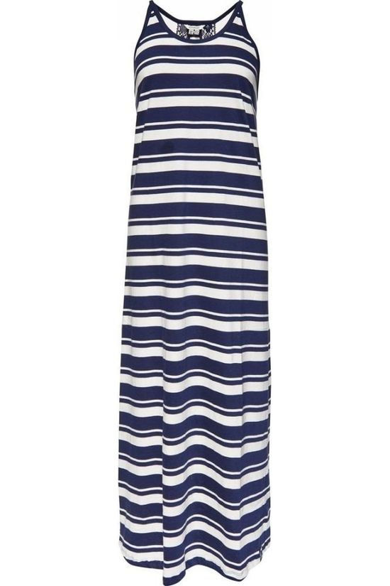 Superdry Robe Summer Stripe Maxi Navy Blue/Off White